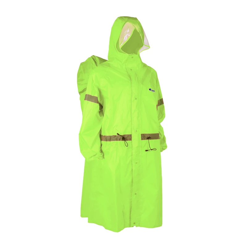 Green Bluefield Unisex Reflective Outdoor Backpack Raincoat Rain Cover One-piece Rain Poncho Cape Jacket For Hiking Camping Cycling - Цвет: Green