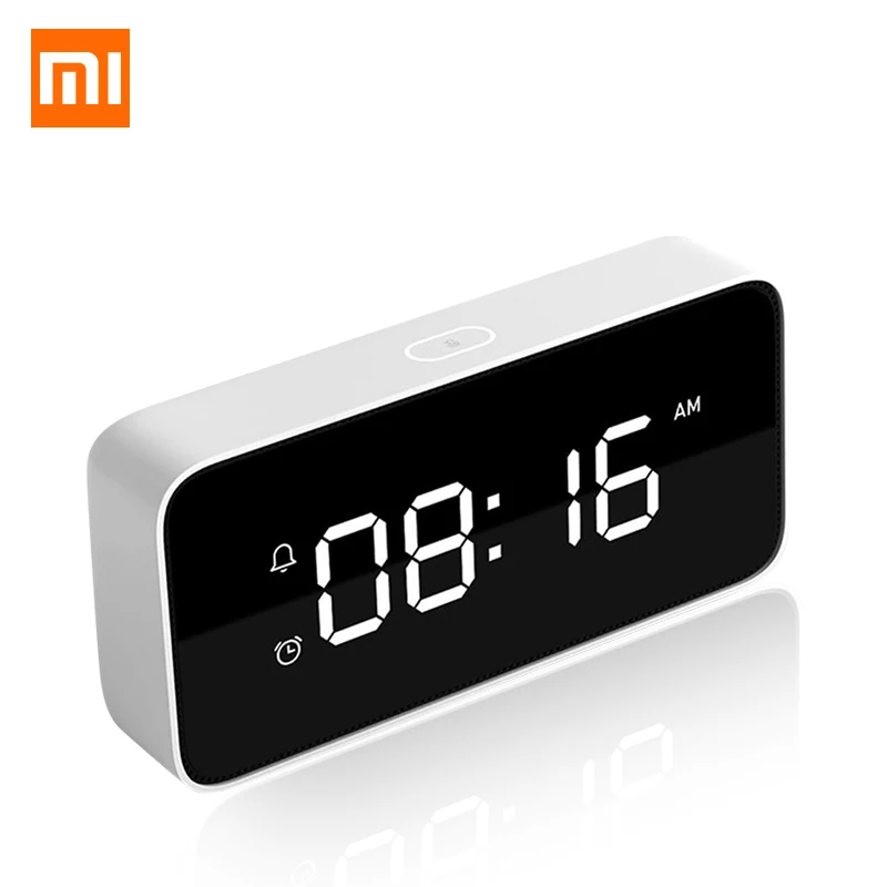 

Original Xiaomi Smart Alarm Clock Voice Broadcast Clock ABS Table Dersktop Clocks AutomaticTime Calibration Mi Home App