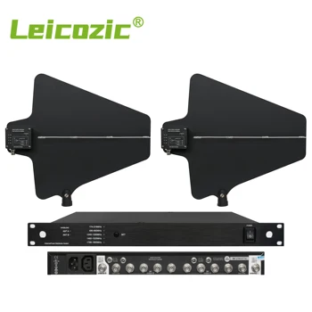 Leicozic UHF 안테나 전력 분배 시스템 증폭기, RF 신호 부스터, 마이크 무선 인핸서, 460-950Mhz, UA845UWB