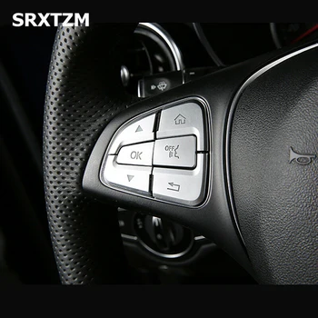 

12pcs/set Car Steering Wheel Button Covers GLC C Class W205 2015-2018 ABS