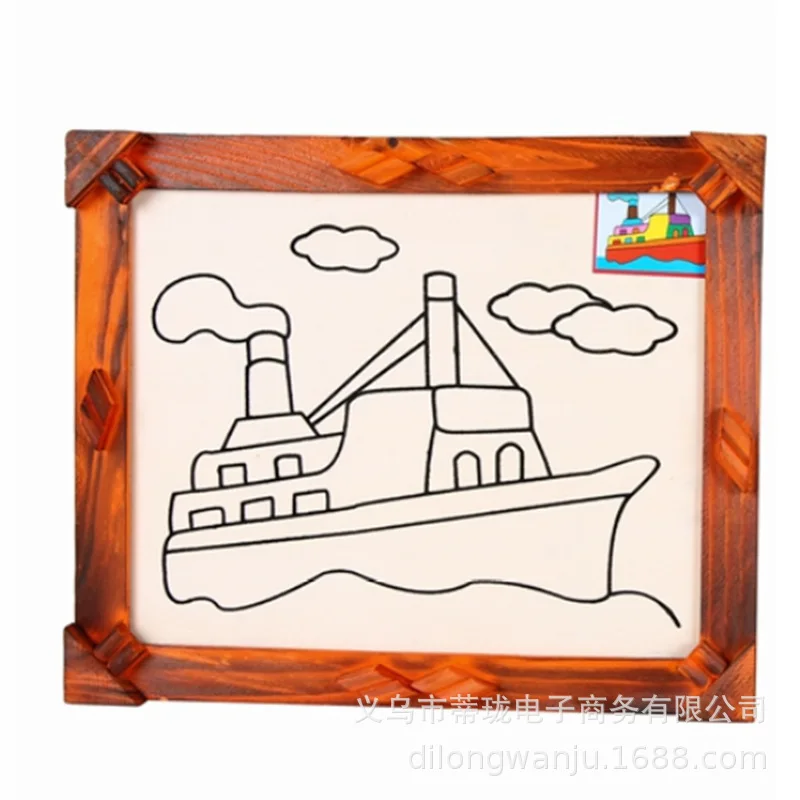 Yiwu 12-Inch mu kuang hua Children Handmade Graffiti Night Market Handmade Square Amusement Park Square Graffiti Thermal