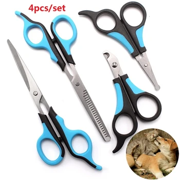 

Stainless Steel Pet Dogs Gromming Scissors Up Down Curved Shears Sharp Edge Animals Cat Hair Cutting Barber Cutting Tools Kit