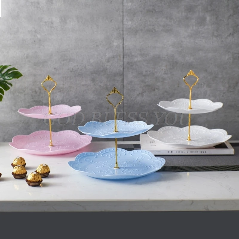 Detachable Cake Stand European Style 3 Tier Pastry Cupcake Fruit Plate Serving Dessert Holder Wedding Party Home Decor cake stand