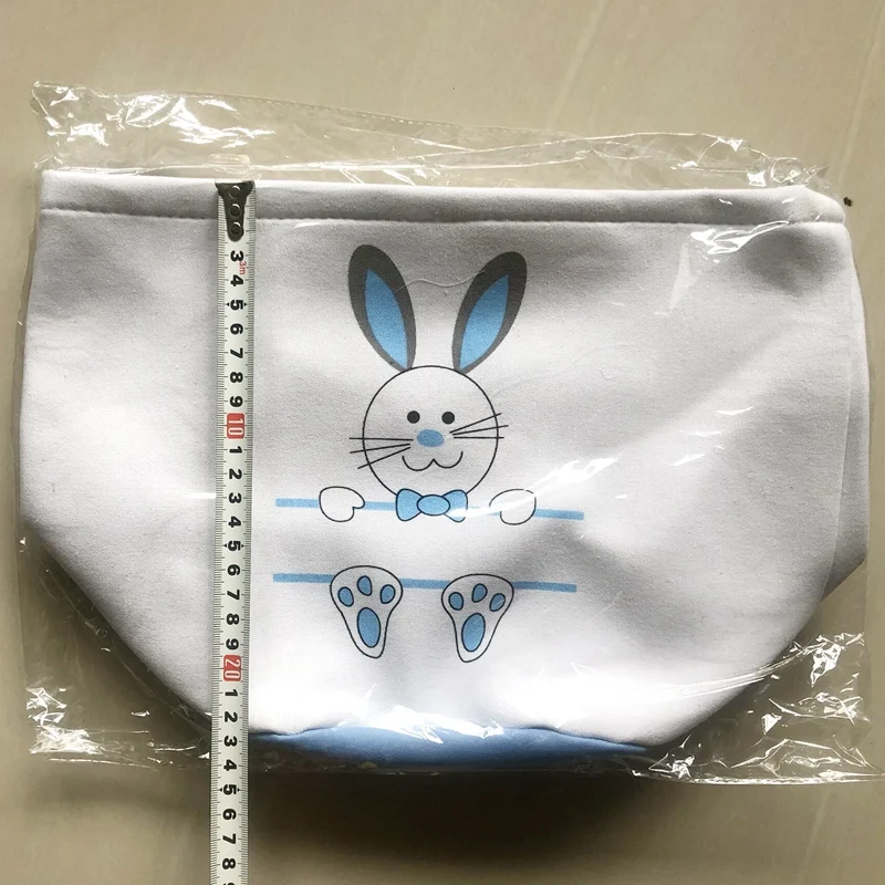 Decorative Rabbit Basket DIY Handmade Basket Canvas Basket Printed Children's Shopping Basket