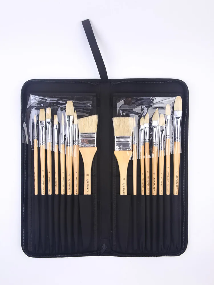 16Pcs Artist Paint Brushes Set for Acrylic, Oil, Watercolor, and Craft  Painting