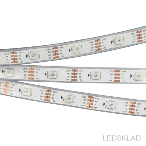 022570 Лента SPI-5000P-RAM 5V RGB (5060 150 LED x1 2813) (ARL Закрытый IP66)-5м. Arlight | Лампы и освещение