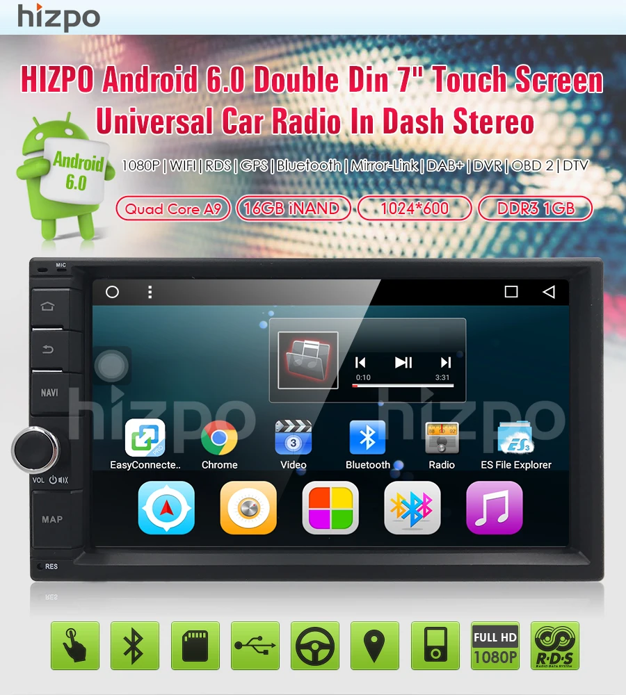 Android QuadCore 1G+16G RDS AM Universal Double 2Din Car Audio Stereo GPS Navigation Radio Kits Car Multimedia Player 7 inch USB|Car Multimedia Player| - AliExpress