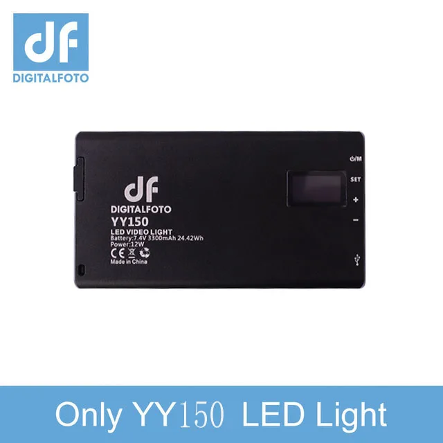 DF YY150 RGB светодиодный 12 Вт 2500 к-8500 к с регулируемой яркостью cct-цвет ультра тонкий панельный светильник для видеосъемки DSLR YouTube Фото Студийный светильник - Цвет: Белый