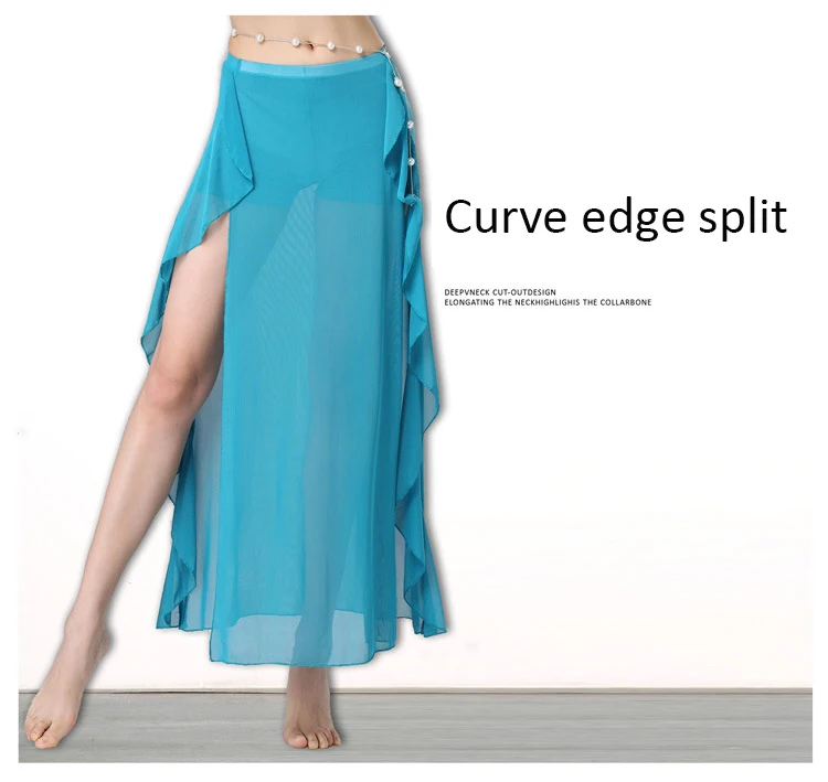 Костюм для танца живота женский тренировочный комплект бюстгальтер+ длинная юбка с высоким разрезом для восточных танцев сексуальное платье для танца живота одежда для выступлений