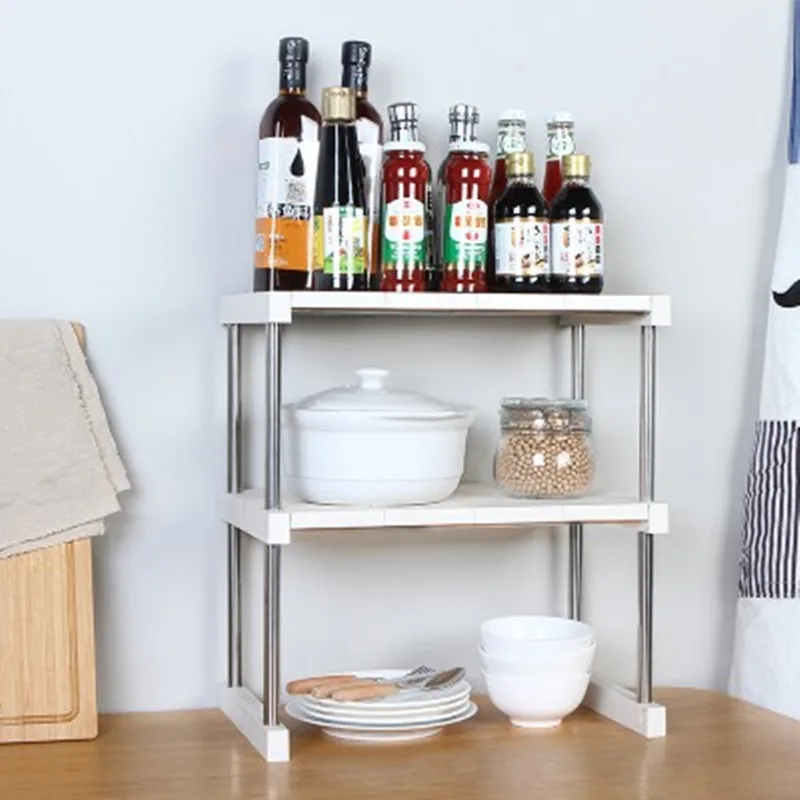 

8457-Superimposed Kitchen Condiment Bottles Condiment Bottle Storage Shelf Seasoning Containers Storage Rack Spice Rack