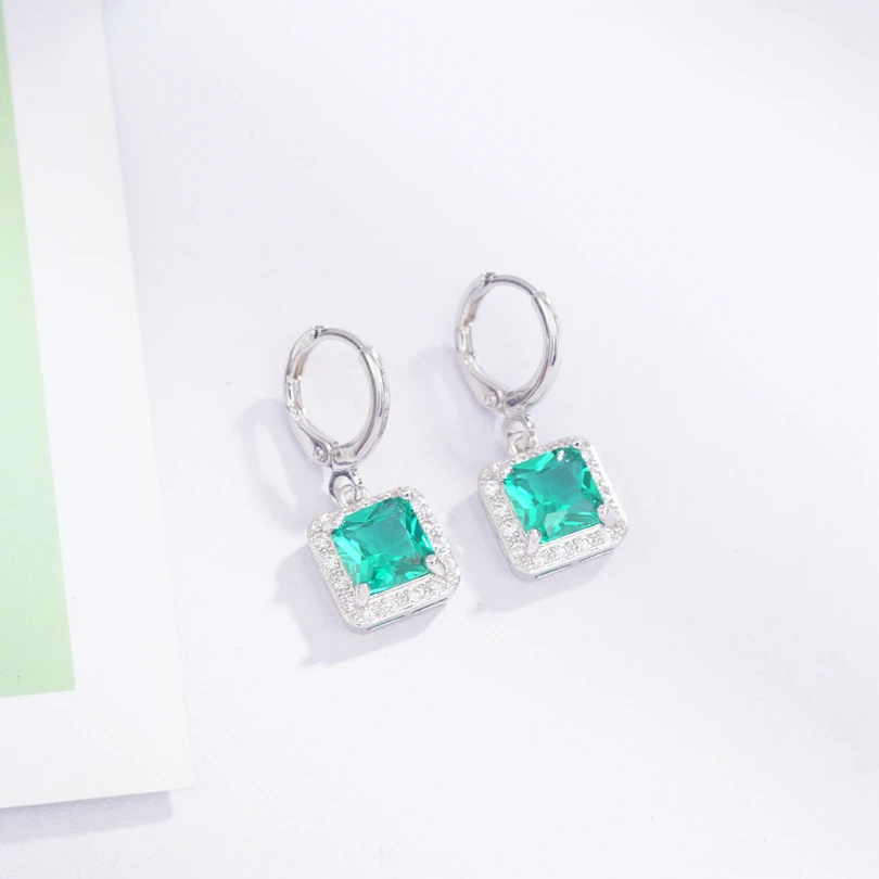 

20 Styles Square Geometric Small Hoop Earrings for Women Girl Gift Silver Color CZ Crystal Circle Earring Wholesale