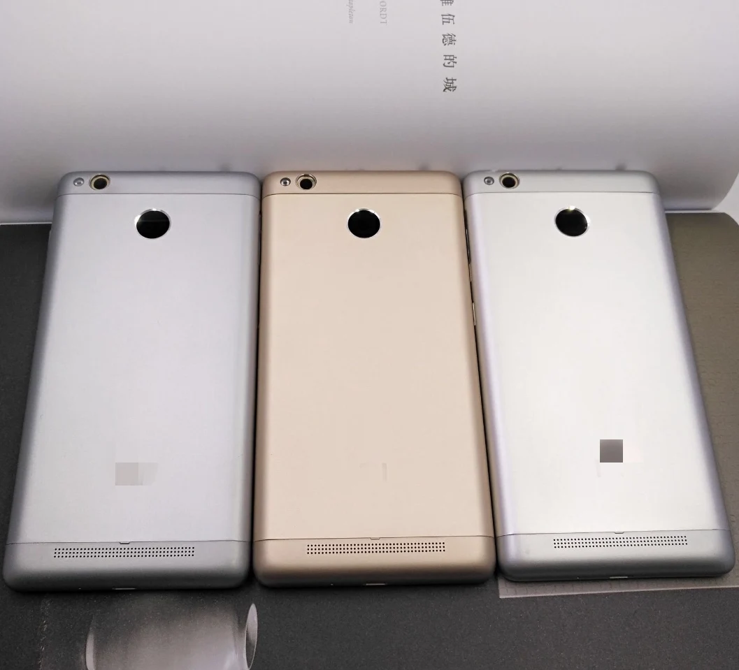 

Redmi3Pro Original Housing For Xiaomi Redmi 3S 3 Pro 3Pro Metal Battery Back Cover Mobile Phone Replacement Parts Case
