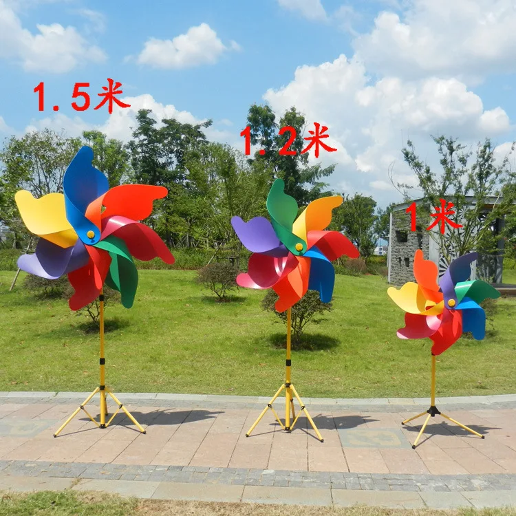 

1.2 M Outdoor Colorful Windmill DIY Colorful Toy Windmill Real Estate Scenic Area Garden Planning Decoration