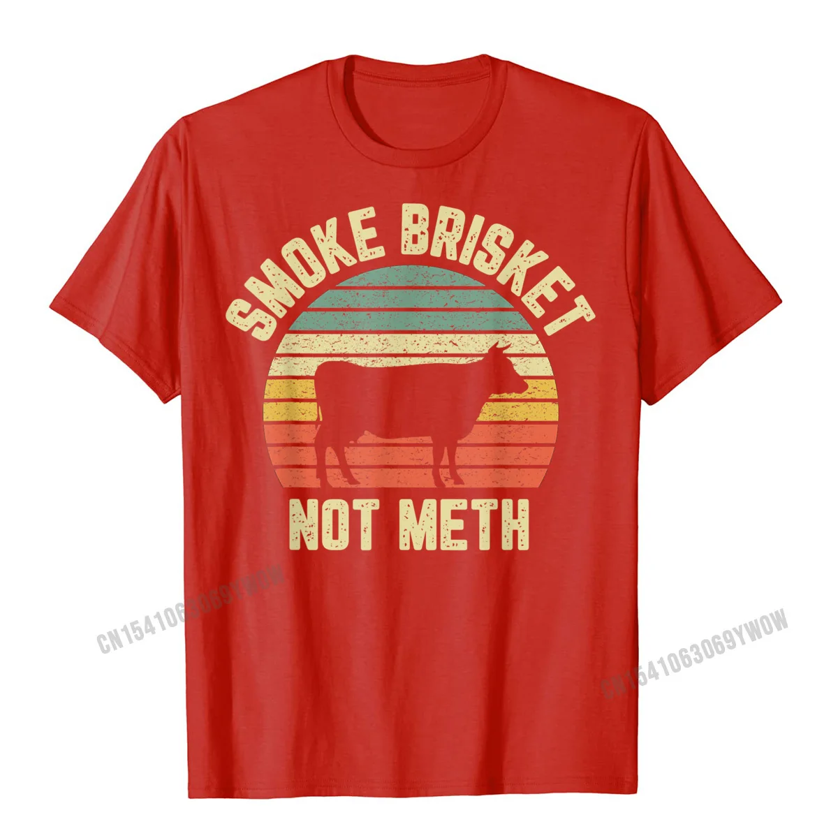 Group O-Neck Tshirts Thanksgiving Day Tops T Shirt Short Sleeve Designer Cotton 3D Printed Tops Tees Printing Men Funny BBQ Shirt Smoke Brisket Not Meth Novelty Grilling T-Shirt__739 red