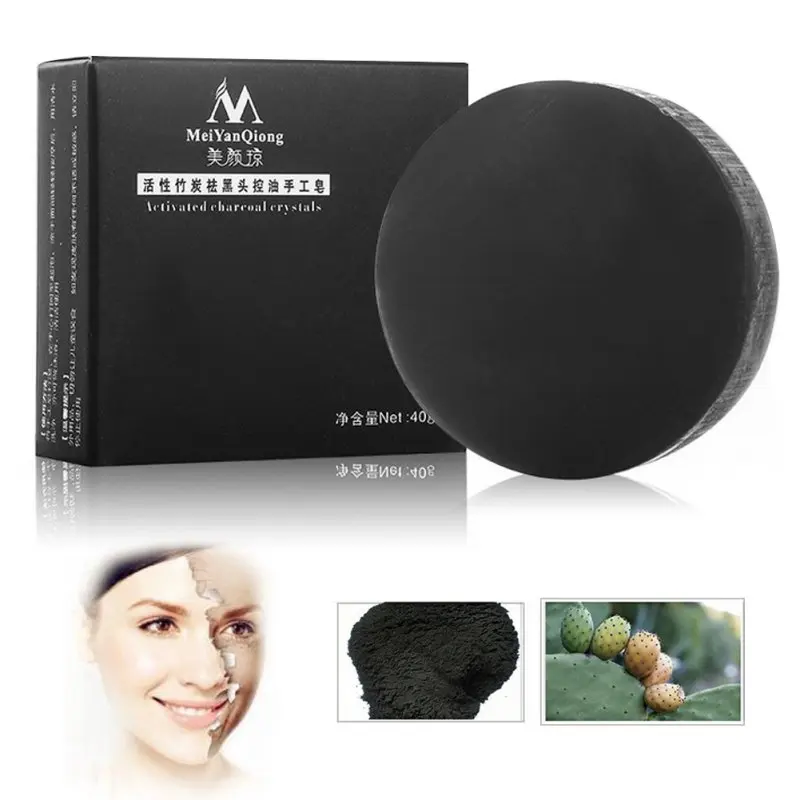 

Handmade Soap Remove Blackhead Oil Control Bamboo Charcoal Soap