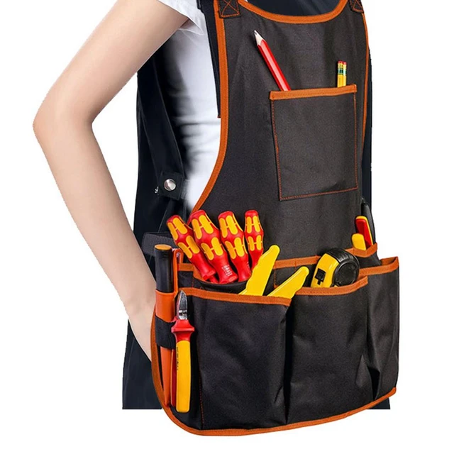 Multi-tool Storage Apron Tool Backpack Work Bag With 16 Pocket