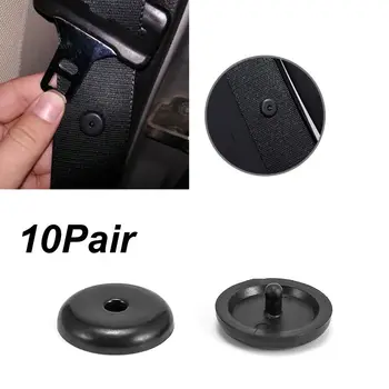 

10Pairs Universal Clip Seat Belt Stopper Buckle Button Fastener Safety Car Styling Parts