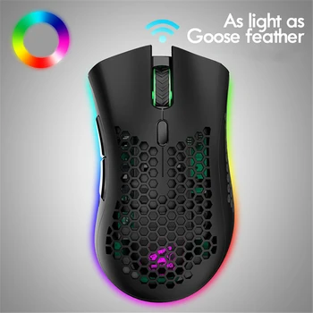 

for PUBG Game Wireless Gaming Mouse Honeycomb Design Rgb Light 7 Buttons Mice Game-Grade Chip for Desktop Notebook PC