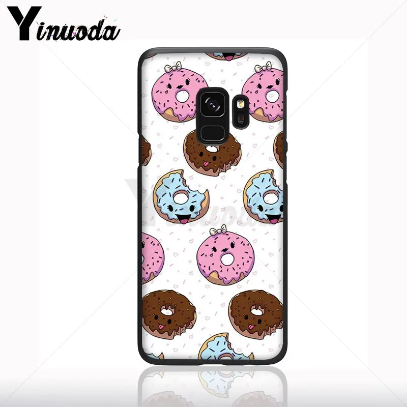 Aku Cinta Anda Donat Hitam Cell Phone Case untuk Samsung Galaxy S10plus S9 S8plus S10E A50 A70 A10 S9PLUS Kasus Ponsel