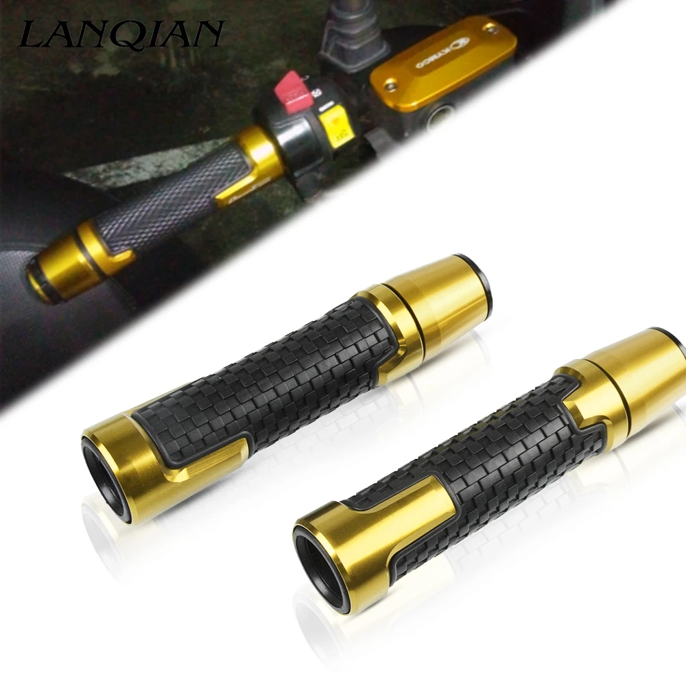 

7/8'' Motorcycle Anti-Skid Handle Grips With Handle Grip End CNC 22mm For fz16 yamaha xmax 300 vmax 1200 bmw c650gt bmw r1150r
