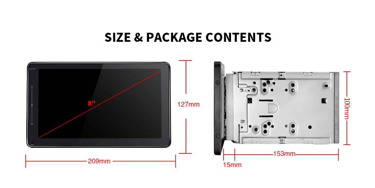 Best 1280*720 8" 2Din Android 8.1 Car Stereo Auto Radio Audio Head Unit GPS Navi SPDIF DSP Subwoofer OBD DVR 4G SIM Carplay DAB+ WiFi 15