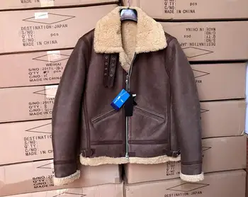 

Thin lamb fur together!Only 59pcs a Japanese trading company to classic B3 leather leather men's brief paragraph