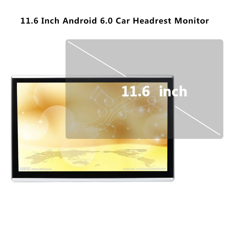 11,6 дюймов сенсорный экран Android 6,0 Автомобильный подголовник монитор Full HD 1080P видео wifi/Bluetooth/USB/SD/HDMI/FM MP5 видеоплеер