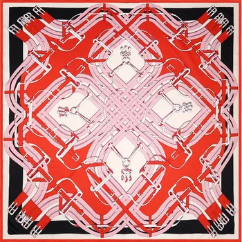 

130*130cm TOP Silk Keychain luxurious Scarves Women Foulard Square Hijab Scarf Ladies Shawl wrap muffler pareo female hijab