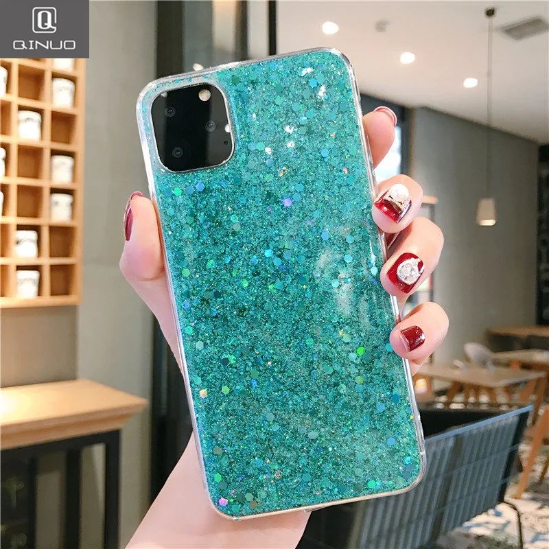 

Shining Crystal Sequins Phone Case For iPhone 11 Pro Max 2019 X XR XS Max 7 8 6 6S Plus 5 5S SE Bling Glitter Soft Silicon Cover