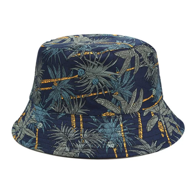 Cotton Double sided Cartoon Graffiti Bucket Hat Men and Women Sun Cap Hats Fisherman Hat outdoor travel hat