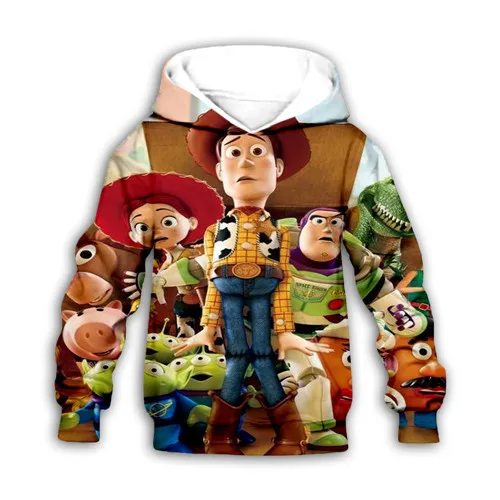 Kids hoodies Новая модная детская толстовка детские толстовки с капюшоном с 3D принтом «История игрушек 4» Простые повседневные куртки в стиле хип-хоп хипстерское пальто для мальчиков Одежда для девочек - Цвет: Kids hoodies