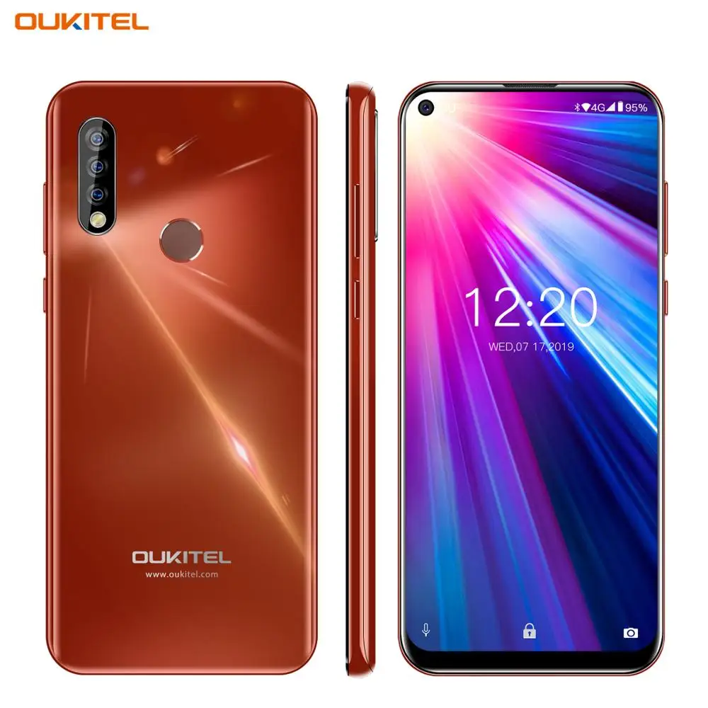 Oukitel C17 6,3" Android 9,0 с тремя камерами, 3 Гб ОЗУ, 16 Гб ПЗУ, аккумулятор 3900 мАч, мобильный телефон, 13 МП, отпечаток пальца, 4G LTE, смартфон