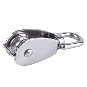 

New Steel Wire Pulley Stainless Steel M20 Heavy Duty Steel Single Wheel Swivel Lifting Rope Pulley Block For Wire Rope