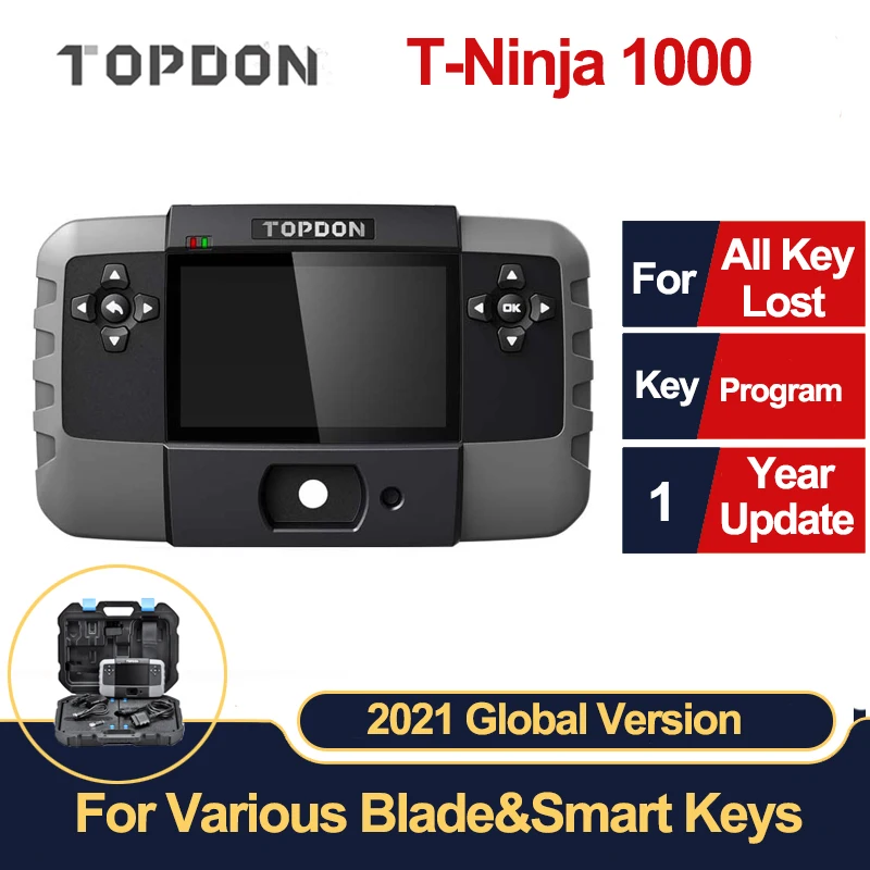 TOPDON-programador de llaves automático t-ninja 1000, herramientas de programación todo en uno de llaves, todas las llaves perdidas/Aprendizaje de Control remoto