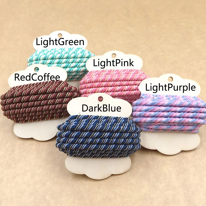 Meetee 5/10/20M 4mm Vintage Color Round Rubber Band Head Rope Strap Elastic Band DIY Headwear Elastic Cord Sewing Accessories