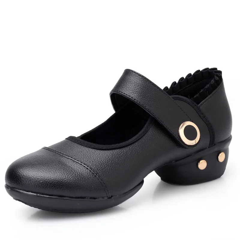 Новые танцевальные туфли zapatos baile latino, женские профессиональные танцевальные туфли, Бальные Танцевальные Туфли, женская обувь - Цвет: MDM Black leather