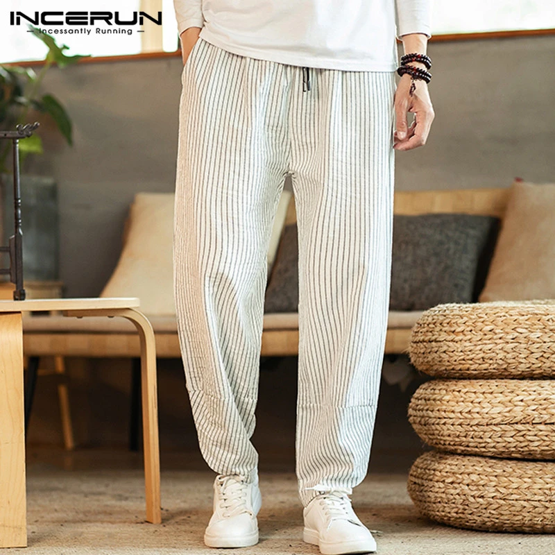men's striped casual trousers