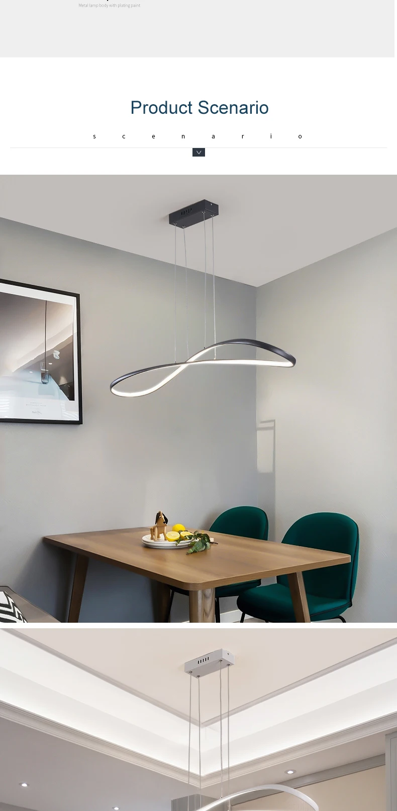 New Modern led Chandelier for dining room kitchen Room Home Deco Hanging Chandelier 90-260V Matte Black/White Finished