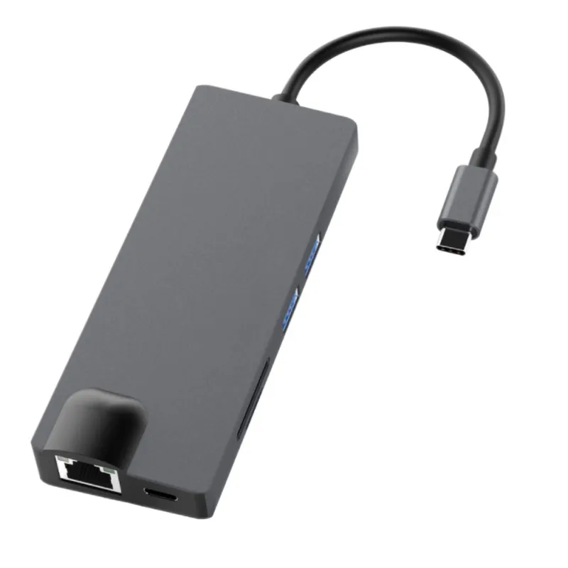 8 в 1 Многофункциональный Тип C адаптер Тип C к HDMI концентратор USB VGA для ноутбука Прямая поставка
