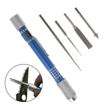 

5pcs/set Jewellers Diamond Tipped Bead & Pearl Reamer + Interchangeable Attachments Set for Jewellery Making Repairing Tools