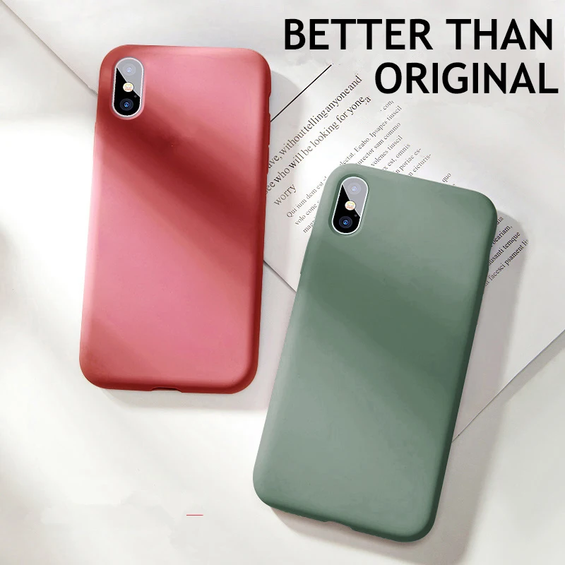 Мягкий жидкий силиконовый чехол для iPhone 11 Pro Max 6 6S 7 8 Plus X XR XS Max 5S SE роскошный чехол карамельного цвета для iPhone11