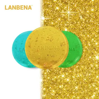 

LANBENA 24K Gold Handmade Soap Face Cleaning Moisturizing Acne Treatment Anti-Aging Washing Hand Bathing Beards Shaving Dropship