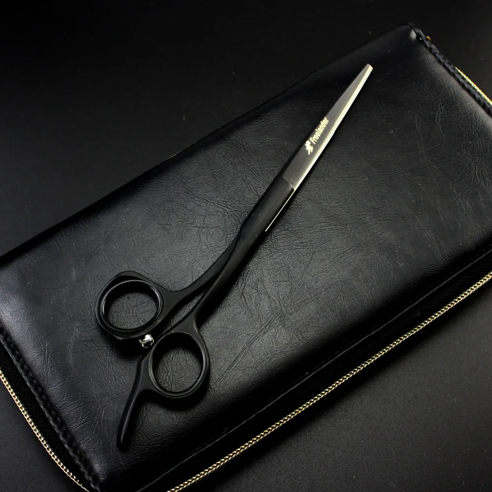 440C top material hair cutting scissors 6" 5.5" 5" Black blind hole barber scissors hairdressing scissors for cut hair shears