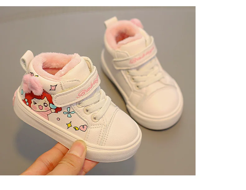 Детские хлопковые ботинки; зимняя детская обувь; обувь для мальчиков и От 1 до 3 лет и девочек; короткие зимние ботинки; Новинка года; зимняя обувь для девочек