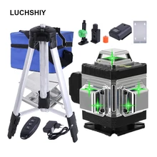 Niveau Laser 4D 16 lignes avec 3 ° à nivellement automatique 360, croix horizontale et verticale, dispositif Laser vert, Instrument Tirpod