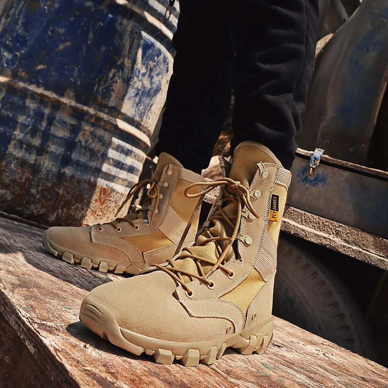 

Men's military Boots quality Special Force Tactical Desert Combat Ankle Boats Army Work Shoes Leather Snow Boots