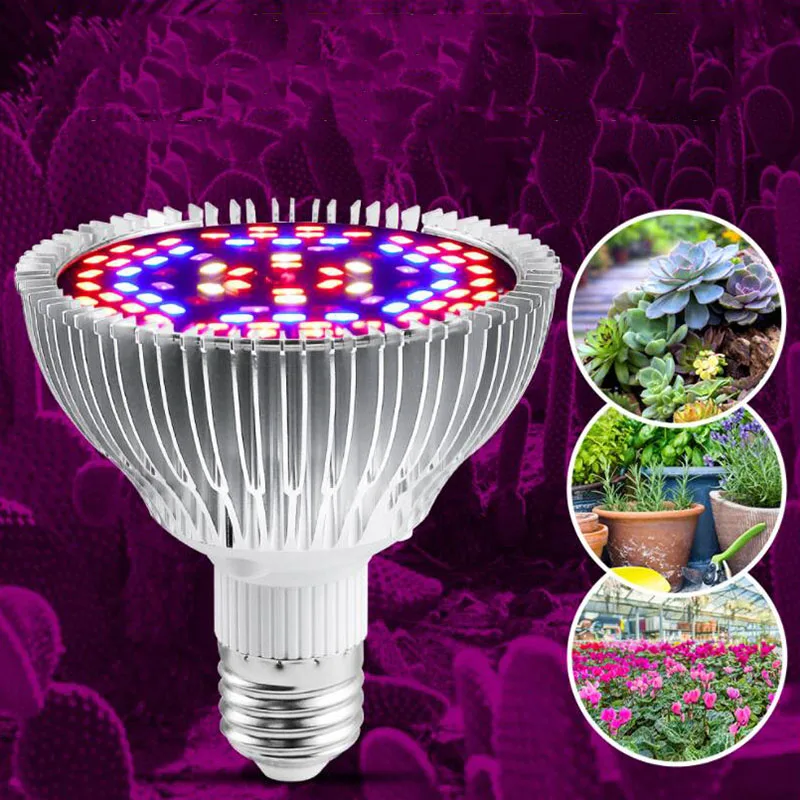 Description Picture 2 of item40 150 200 LED plant Grow Light Full Spectrum Sunlike E27 phyto lamp Bulb Aluminum For Indoor Hydroponics Flowers Growing A1
