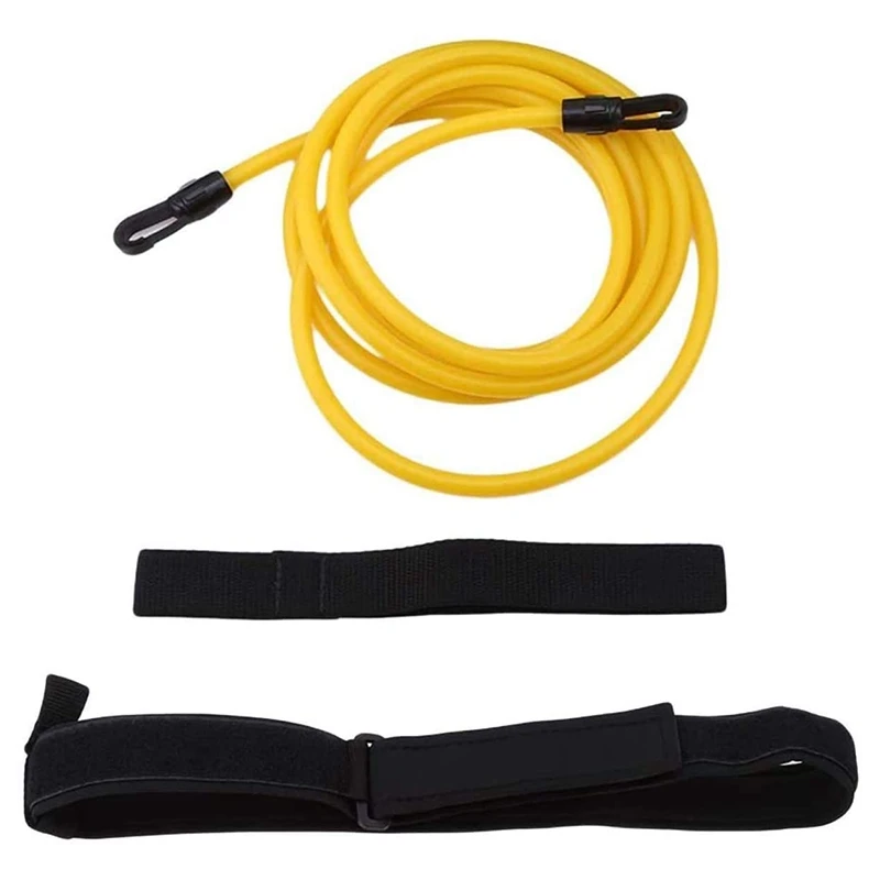 

ABGZ-Adjustable Swim Training Resistance Elastic Belt Swimming Exerciser Safety Rope Latex Tubes