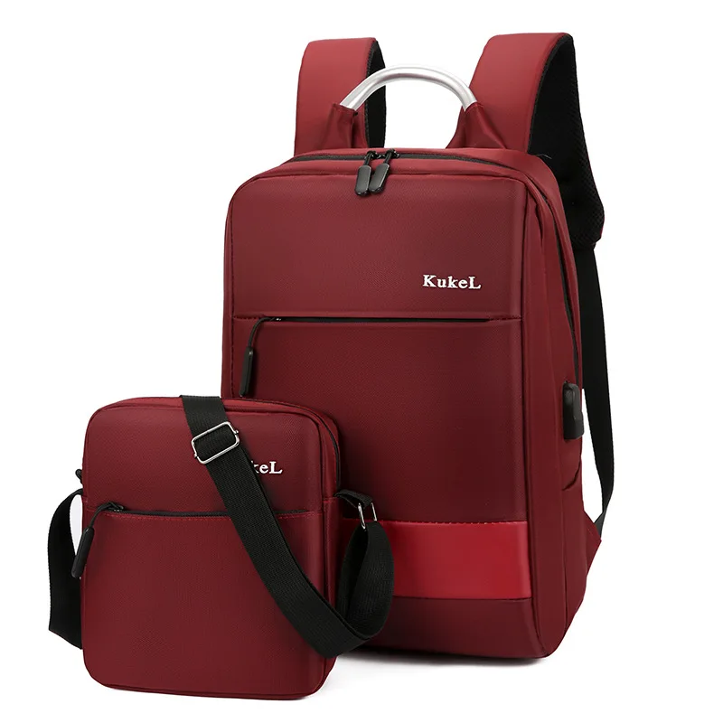 

New two-piece multi-functional shoulder bag USB rechargeable backpack recreational male and female computer bag student bag