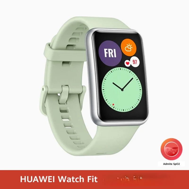 90% New HUAWEI Watch FIT SmartWatch Quick-Workout Animations Blood Oxygen Watch FIT 10 Days Battery Life For Smart Huawei Band 